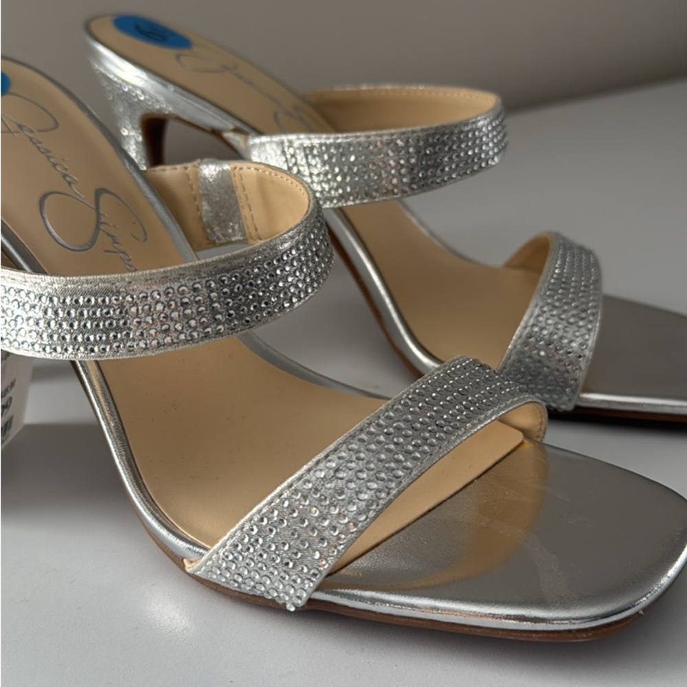 Jessica Simpson Silver Heeled Sandals